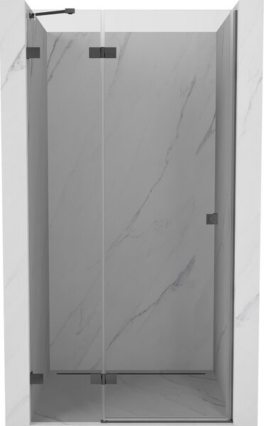 Mexen, Ușă de duș pivotantă Mexen Lunar, stânga, 100 cm, transparentă, gri bronz periat - 834-100-000-66-00-L