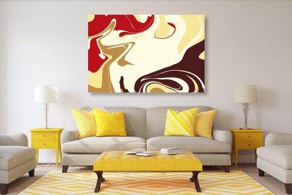 Tablou model abstract de materiale individuale