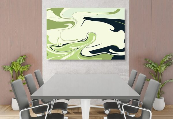 Tablou model abstract de materiale în verde