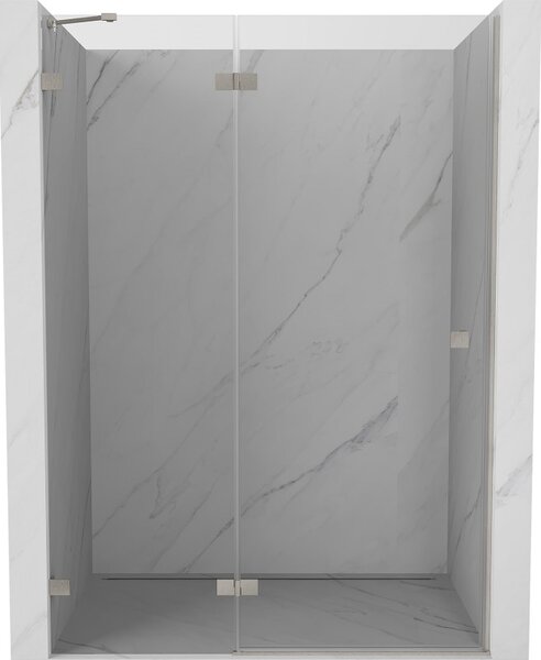 Mexen, Ușă de duș cu balamale pe stânga Mexen Lunar 130 cm, transparentă, nichel periat - 834-130-000-97-00-L