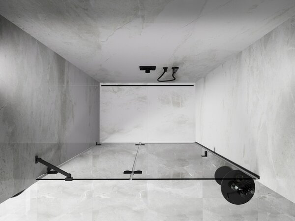Mexen, Ușă de duș pivotantă Mexen Lunar, stânga, 130 cm, transparentă, culoare bronz - 834-130-000-95-00-L