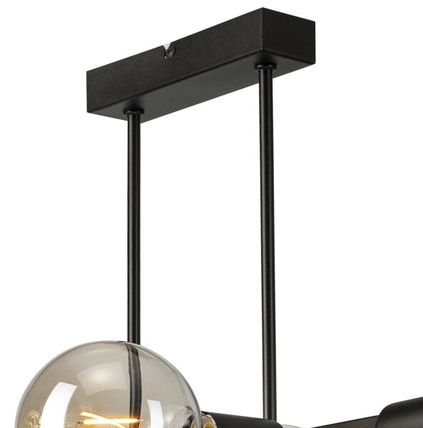 Lustră pe tijă ASTRID 4xE27/60W/230V negru