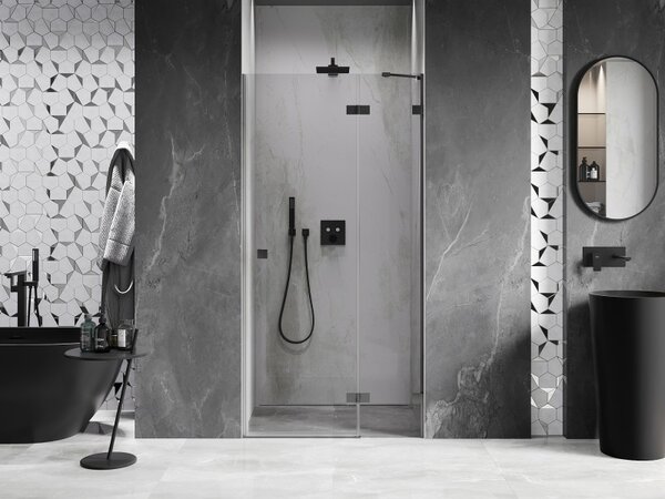 Mexen, Ușă de duș cu balamale pe dreapta Mexen Lunar 95 cm, transparentă, bronz închis - 834-095-000-95-00-P