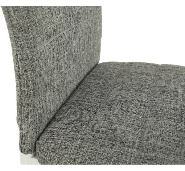 Scaun COLETA NOVA, gri/alb, textil/metal, 41x49x96 cm