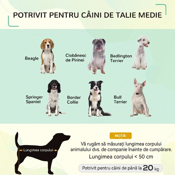 PawHut Pat de Câine Înălțat și Portabil cu Scaun Respirabil, Pat pentru Câini din Metal și Țesătură, 89x58x20 cm, Negru | Aosom Romania