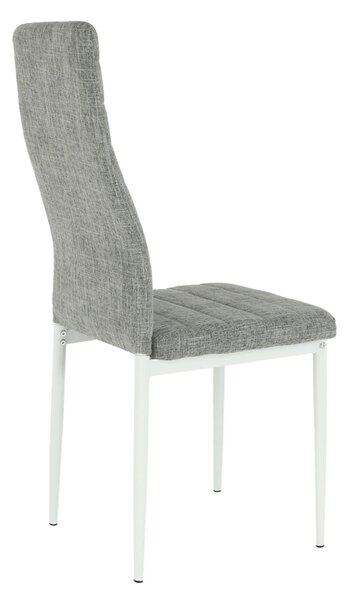 Scaun COLETA NOVA, gri/alb, textil/metal, 41x49x96 cm