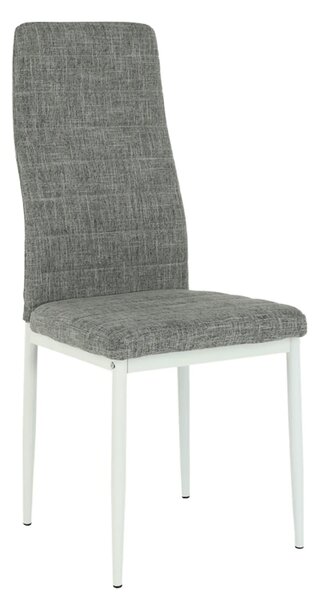 Scaun COLETA NOVA, gri/alb, textil/metal, 41x49x96 cm