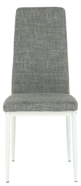 Scaun COLETA NOVA, gri/alb, textil/metal, 41x49x96 cm