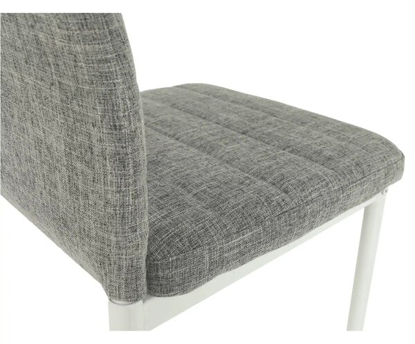 Scaun COLETA NOVA, gri/alb, textil/metal, 41x49x96 cm