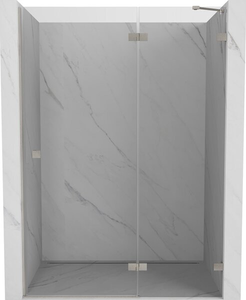 Mexen, Ușă de duș cu balamale pe dreapta Mexen Lunar 130 cm, transparentă, nichel periat - 834-130-000-97-00-P