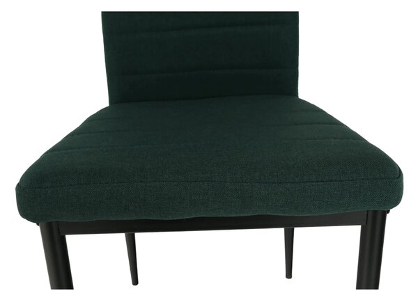 Scaun COLETA NOVA, smarald/negru, textil/metal, 41x49x96 cm