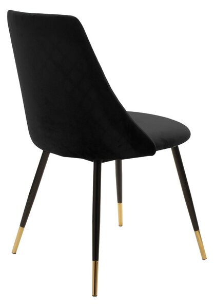 Scaun catifea Giselle Pako World Negru 52x51x82 cm