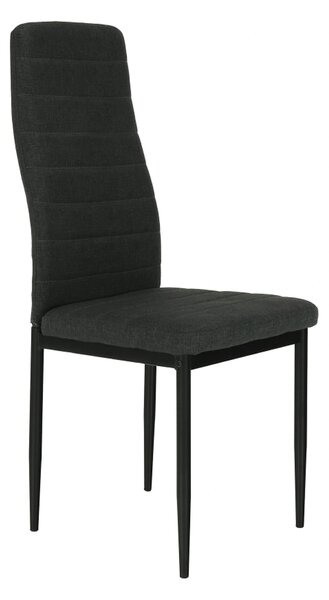 Scaun COLETA NOVA, gri inchis/negru, textil/metal, 41x49x96 cm