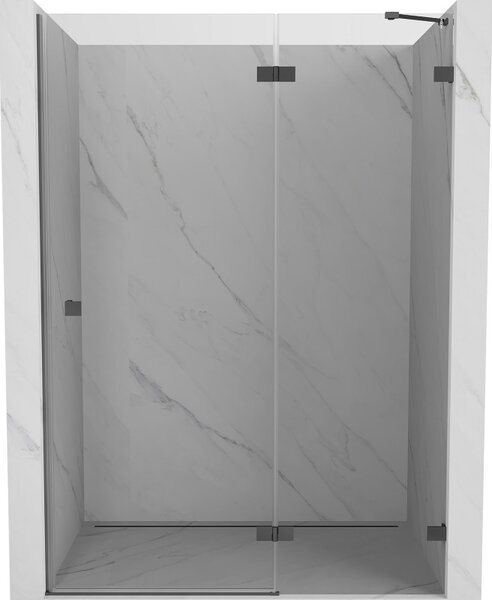Mexen, Ușă de duș cu balamale pe dreapta Mexen Lunar 130 cm, transparentă, bronz închis - 834-130-000-95-00-P