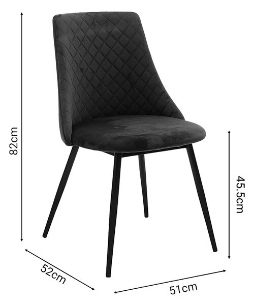 Scaun catifea Giselle Pako World Rosu inchis 52x51x82 cm