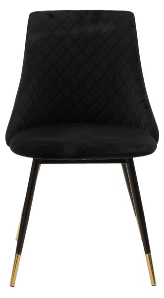 Scaun catifea Giselle Pako World Negru 52x51x82 cm