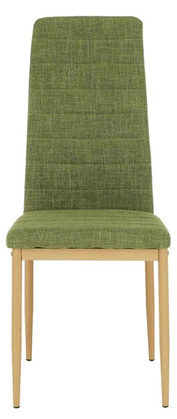 Scaun COLETA NOVA, verde/fag, stofa clasica/metal, 41x49x96 cm