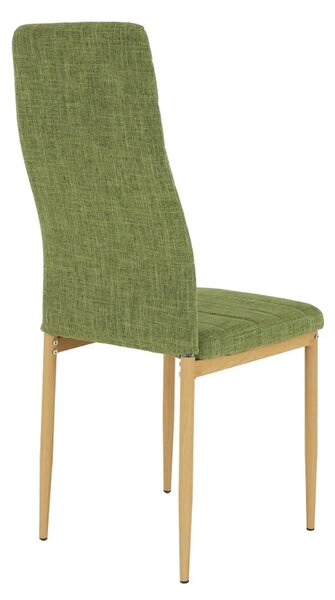 Scaun COLETA NOVA, verde/fag, stofa clasica/metal, 41x49x96 cm