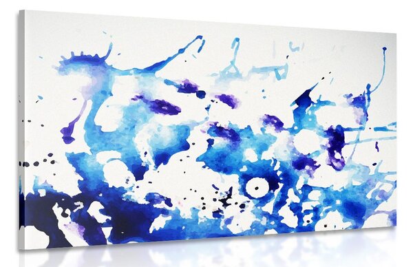 Tablou acuarel albastru în design abstract