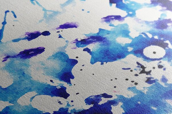 Tablou acuarel albastru în design abstract