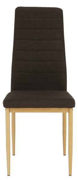 Scaun COLETA NOVA, maro inchis/fag, textil/metal, 41x49x96 cm