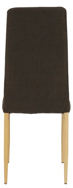 Scaun COLETA NOVA, maro inchis/fag, textil/metal, 41x49x96 cm