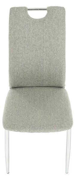 Scaun bucatarie OLIVA NEW, bej/crom, textil/metal, 42x52x97 cm