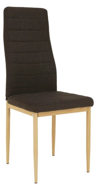 Scaun COLETA NOVA, maro inchis/fag, textil/metal, 41x49x96 cm
