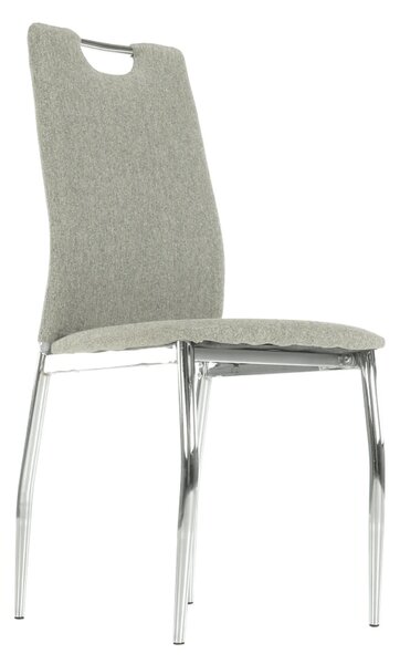 Scaun bucatarie OLIVA NEW, bej/crom, textil/metal, 42x52x97 cm