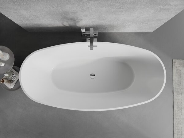 Mexen Lira, cadă de baie independentă, model, 170 x 80 cm, alb-negru, preaplin cromat, 52831708075-01