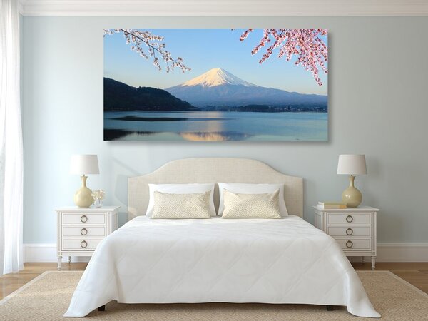 Tablou vedere din lacul la Fuji