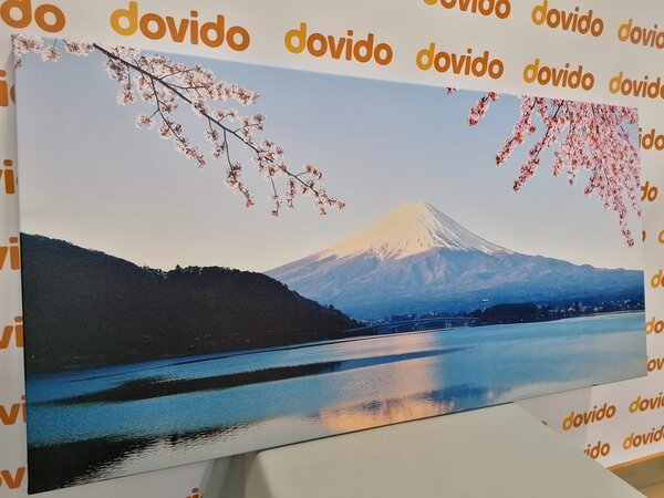 Tablou vedere din lacul la Fuji