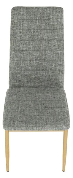 Scaun COLETA NOVA, gri deschis/fag, textil/metal, 41x49x96 cm