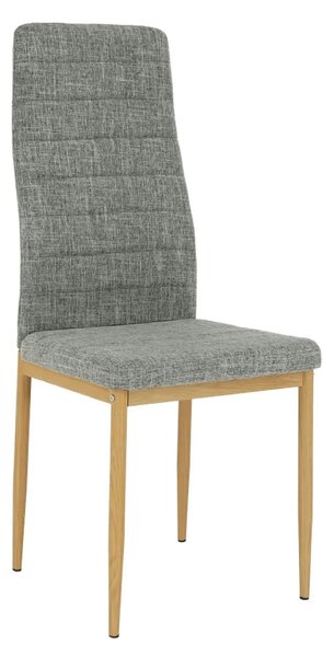 Scaun COLETA NOVA, gri deschis/fag, textil/metal, 41x49x96 cm