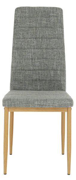 Scaun COLETA NOVA, gri deschis/fag, textil/metal, 41x49x96 cm