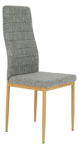 Scaun COLETA NOVA, gri deschis/fag, textil/metal, 41x49x96 cm