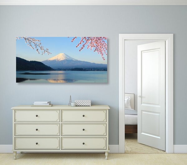 Tablou vedere din lacul la Fuji
