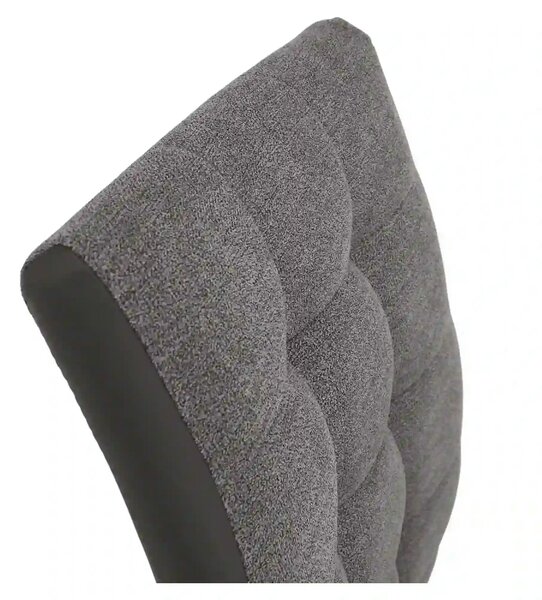 Scaun SALOMA NEW, gri, stofa clasica/pielele ecologica/metal, 42x56.5x