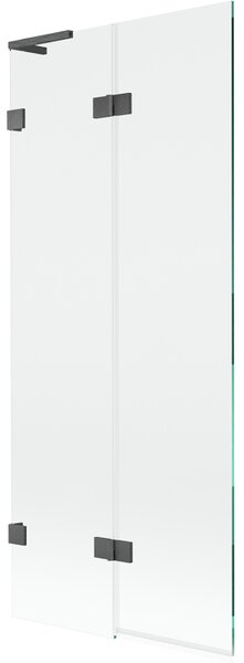 Mexen Lunar L, paravan de cadă cu 2 aripi, stânga, 80 x 150 cm, sticlă transparentă, grafit, 897L-080-100-66-00-L