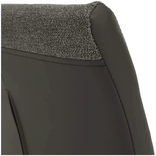 Scaun SALOMA NEW, gri, stofa clasica/pielele ecologica/metal, 42x56.5x