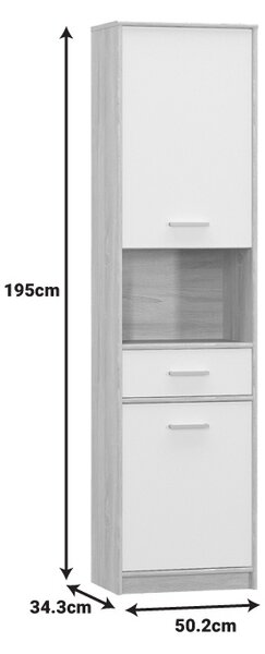 Dulap bucatarie Letto Pako World Stejar 50.2x34.3x195 cm