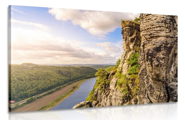 Tablou vedere la râul și pădure