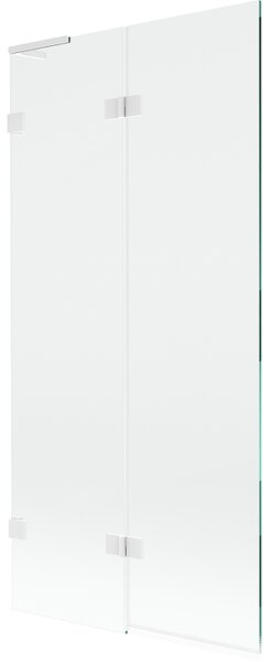 Mexen Lunar L, paravan de baie cu 2 aripi 90 x 150 cm, sticlă transparentă de 8 mm, profil alb, 897L-090-100-20-00-L