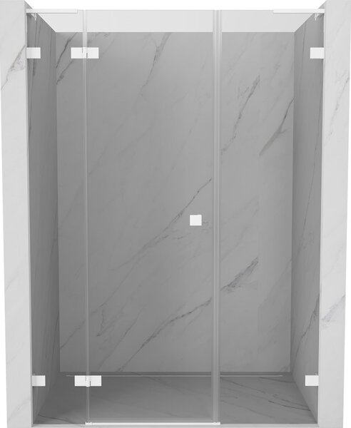 Mexen Lunar L, ușă de duș cu balamale pe stânga 120 cm, sticlă transparentă de 8 mm, profil alb, 834SL-120-050-20-00-L