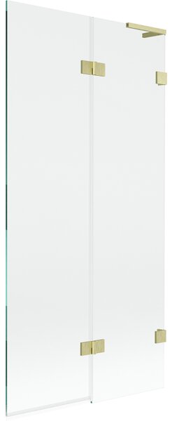 Mexen Lunar L, paravan de cadă cu 2 aripi, dreapta, 90 x 150 cm, sticlă transparentă, auriu mat, 897L-090-100-55-00-P