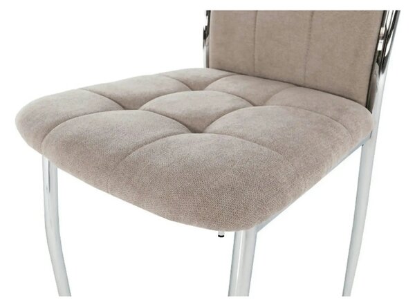 Scaun ADORA NEW, bej, stofa clasica/metal, 42x51x99 cm