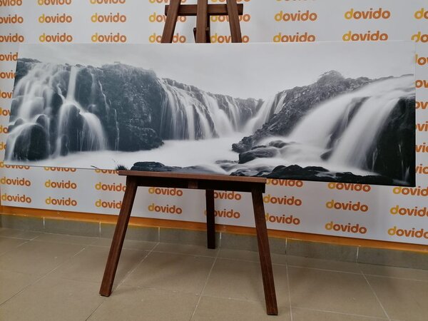Tablou cascade nobile în design alb-negru
