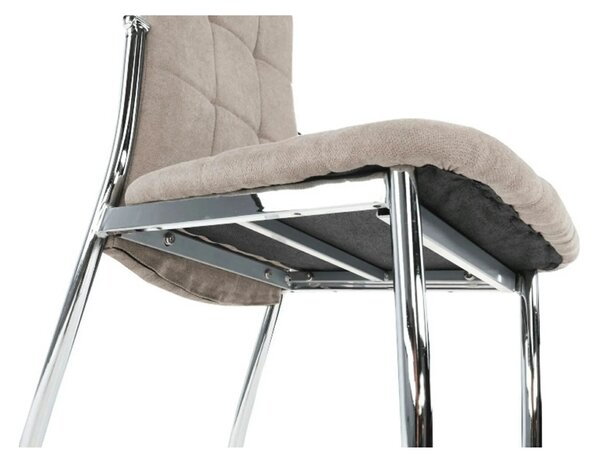 Scaun ADORA NEW, bej, stofa clasica/metal, 42x51x99 cm