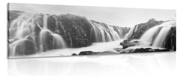 Tablou cascade nobile în design alb-negru