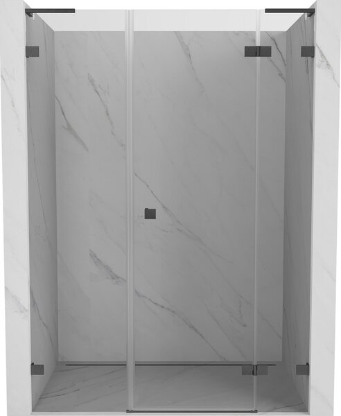 Mexen Lunar L, ușă de duș cu balamale dreapta 120 cm, sticlă transparentă de 8 mm, profil grafit periat, 834SL-120-050-66-00-P